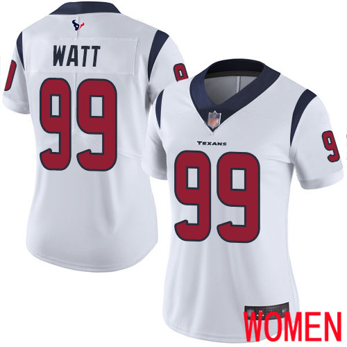 Houston Texans Limited White Women J J Watt Road Jersey NFL Football 99 Vapor Untouchable